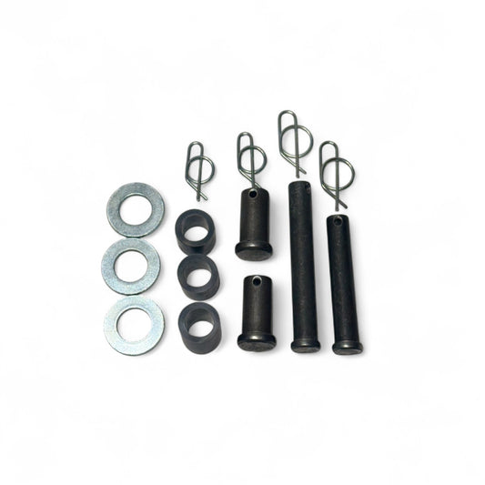 Johnny Bucket Dump actuator pin kit with spacer bushings and clips