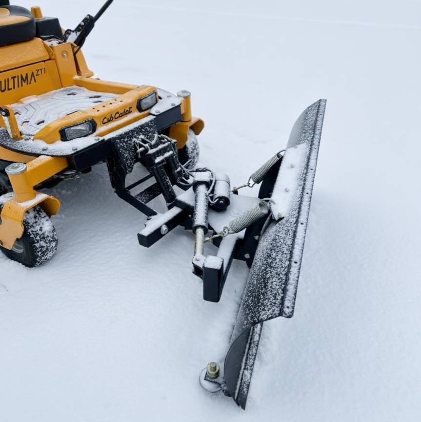 Snow plow on Cub Cadet ZT1 & ZT2